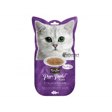 Kit Cat Purr Puree Plus Collagen Care Tuna & Collagen 15g x 4pcs (3 Packs)